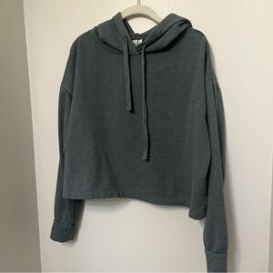 Z By ZELLA Ultra Cozy Pullover Hoodie Sweatshirt Women’s Size M Green Cropped